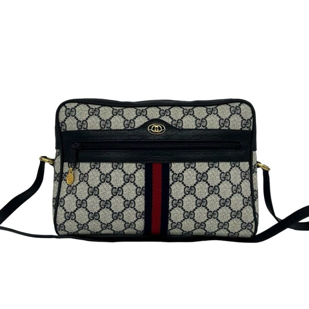 Gucci Sherry Line GG Logo Leather Shoulder Bag